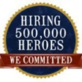 hiring 500.000 heroes we committed logo